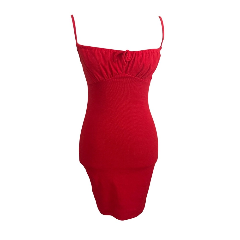 SHEIN Womens Y2K Babydoll Fairy Coquette Dress Size XS Red Preppy Romantic